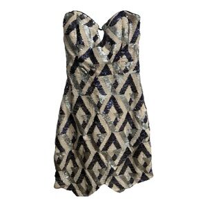 Charlotte Russe Sequin Halter‎ Patterned Dress size Medium